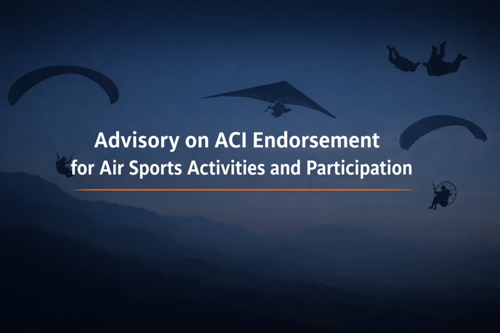 Advisory on ACI Endorsement for Air Sports Activities and Participation